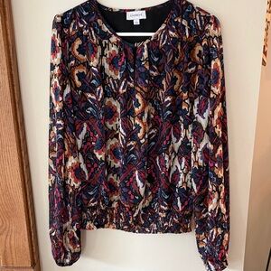 Evereve Women's Colorful Smocked Waist  Blouse